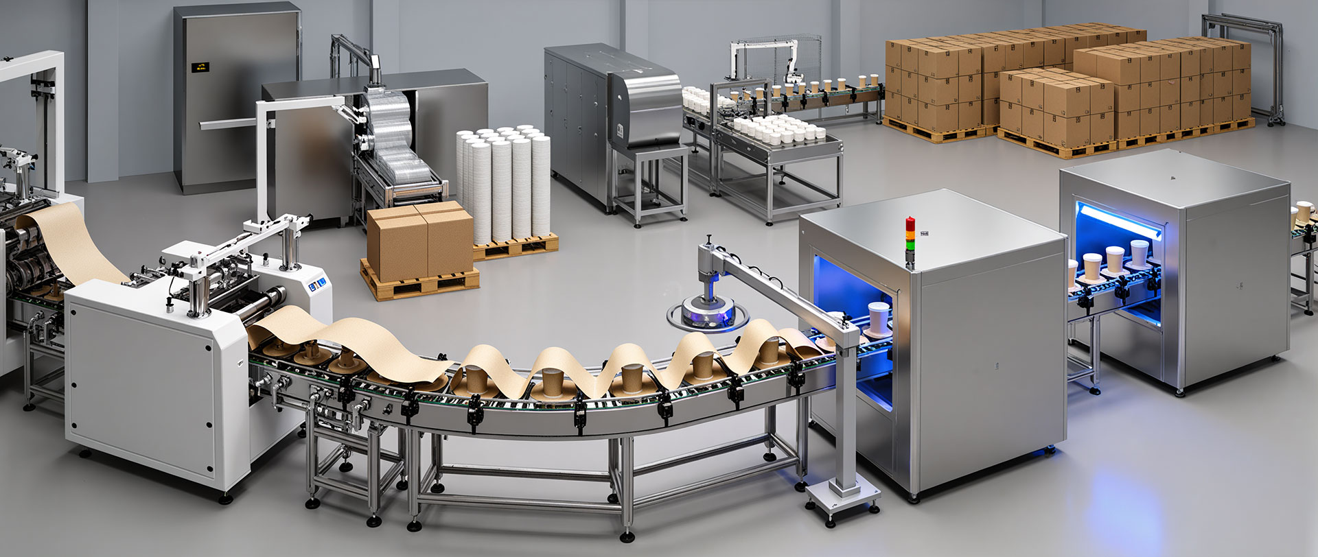 一次性纸杯容器产线